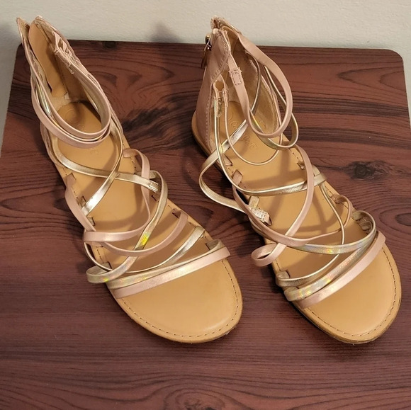 Girls' Zipper Metallic Ankle Strap Sandals (Size 4) - Picture 6 of 10